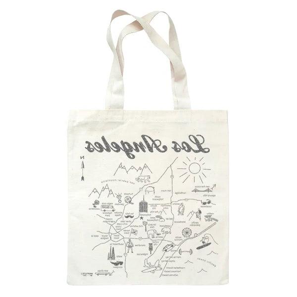 Los Angeles Metallic Map Tote