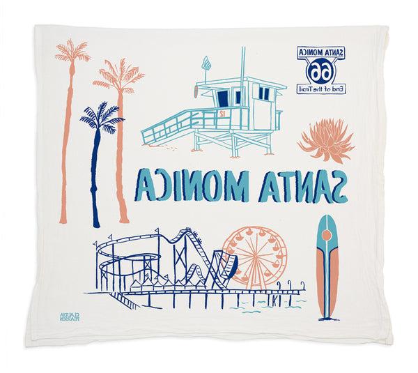 Santa Monica Tea Towel